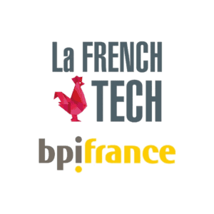 Logo La French Tech avec coq stylisé en rouge, représentant l'innovation et la technologie française.