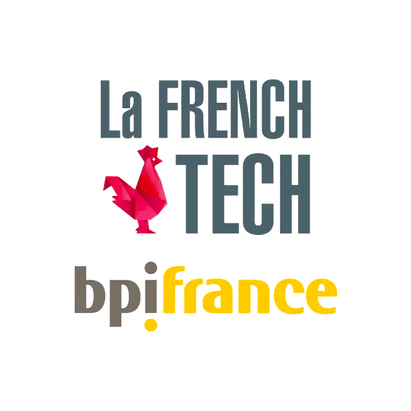 Logo La French Tech avec coq stylisé en rouge, représentant l'innovation et la technologie française.