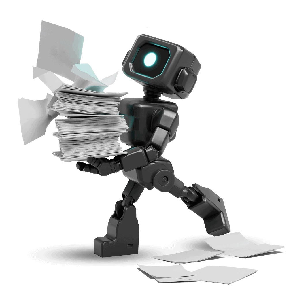 Robot intelligent manipulant des piles de papiers pour l'automatisation industrielle.