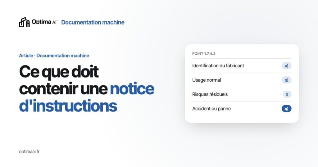 Guide sur la notice d'instructions pour machine avec points clés.